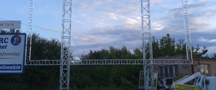 Stalowa konstrukcja bilboardu