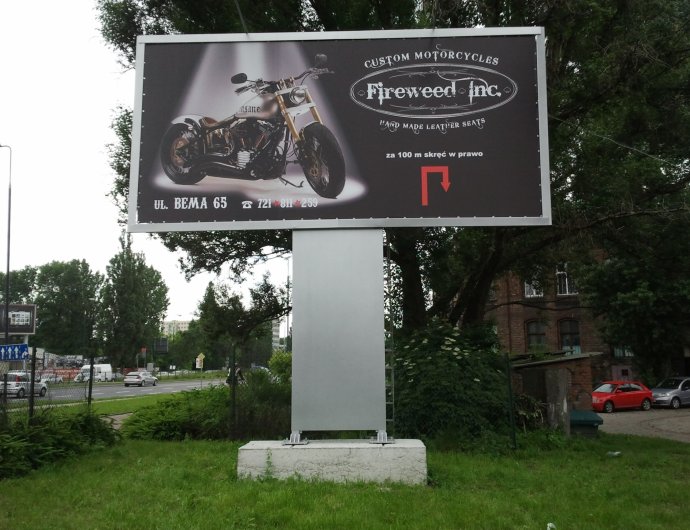 Bilboard stojący custom motorcycles Fireweed